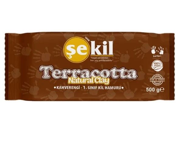 Şekil Seramik Kil Hamuru 500 Gr Kahverengi - 3 adet ürün görseli 1
