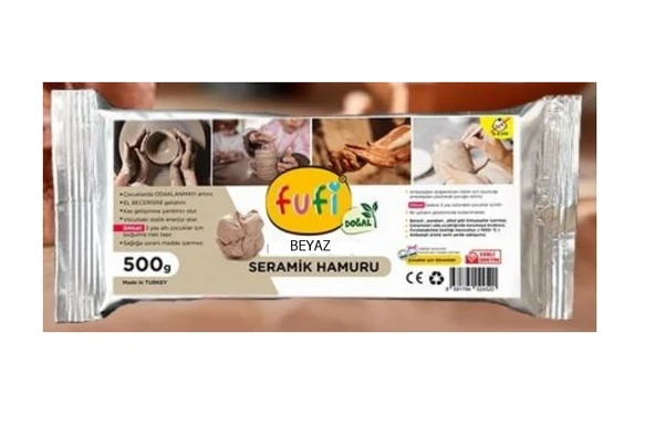 Fufi Seramik Hamuru 500 Gr Beyaz - 2 adet ürün görseli 1