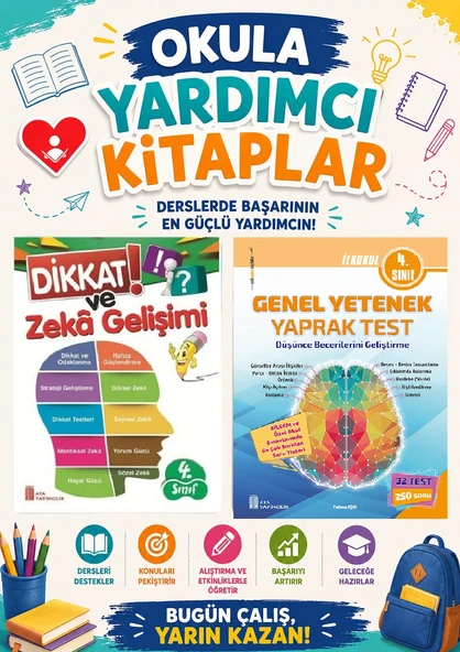 Ata 4.Sınıf Okula Yardımcı Dikkat Ve Zeka Gelişimi - Genel Yetenek Yaprak Test ürün görseli 1