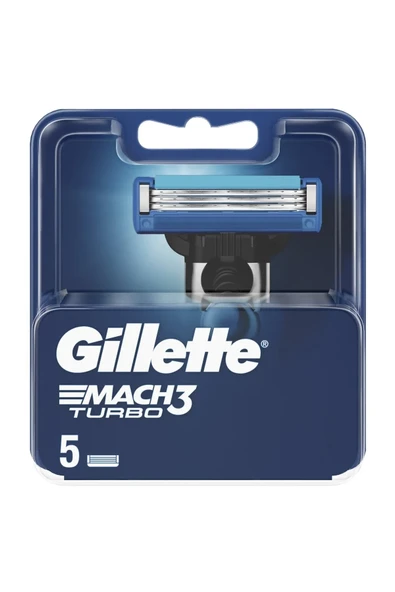 Gillette Mach 3 Turbo 5'li Yedek Tıraş Bıçağı ürün görseli 1