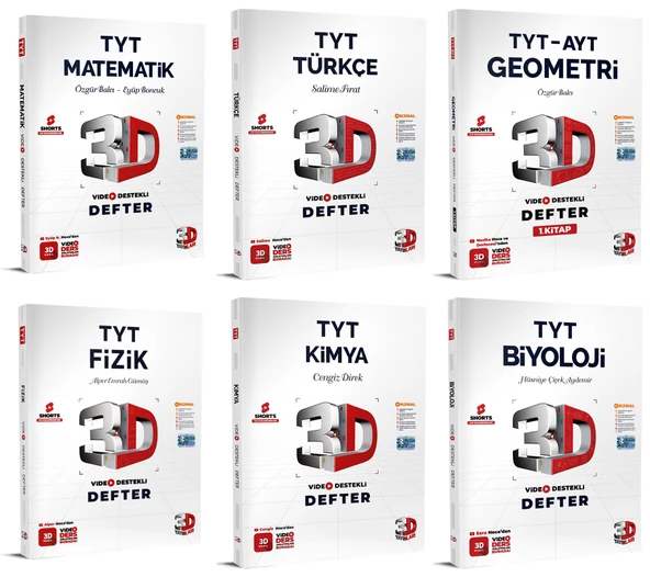 3D Yayınları 2024 Tyt Sayısal Video Destekli Defter Seti 6 Kitap ürün görseli 1