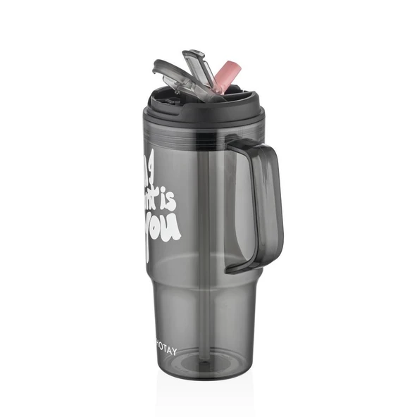 Shotay Mug Bardak 950Ml Siyah - Resim 2