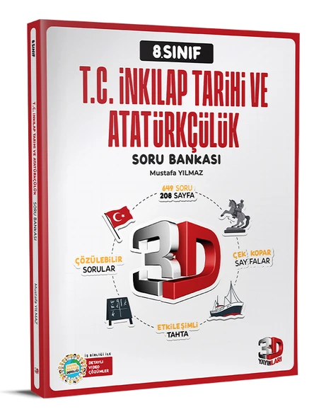 3D 2025 8. Sınıf Lgs İnkılap Tarihi Soru Bankası ürün görseli 1