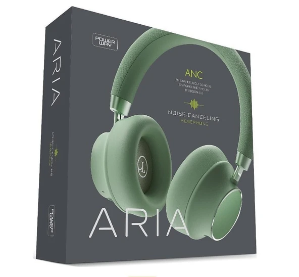 Powerway Powerway Aria ANC Yeşil Kulak Üstü Bluetooth Kulaklık ürün görseli 1