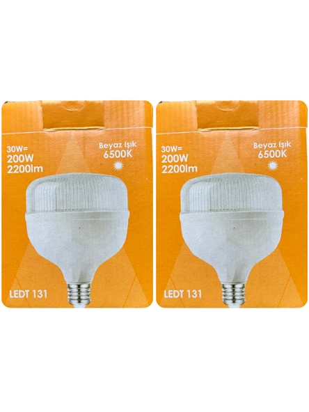 (2 Adet) Osaka 30W (200W) 6500K (Beyaz Işık) E27 Duylu (Kalın Duy) Torch Led Ampul (Yeni Model) ürün görseli 1