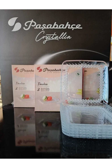 Paşabahçe timeless pasta tabak - 6 lı pasta tatlı sunum tabağı - Resim 2