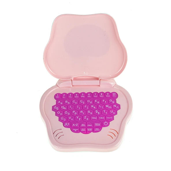 Oyuncak Mini Laptop Eğitici Öğretici Bilgisayarım Türkçe Pembe ürün görseli 1