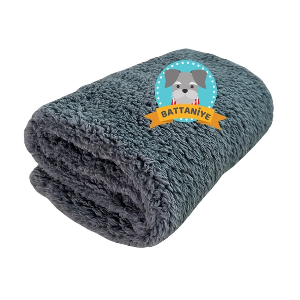 Beylini Kedi Köpek Battaniyesi Premium Peluş Evcil Hayvan Uyku Battaniyesi Yıkanabilir Gri 60x80 ürün görseli 1