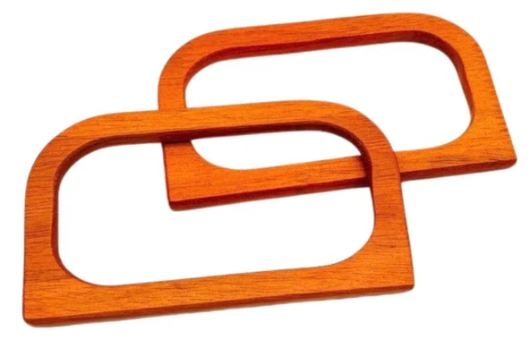 Çanta Aksesuar D Model 14X8 cm Taba Renk Ahşap Çanta Sapı ürün görseli 1