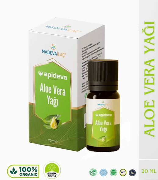 ALOE VERA YAĞI SOĞUK SIKIM %100 SAF 20ml Apideva ürün görseli 1