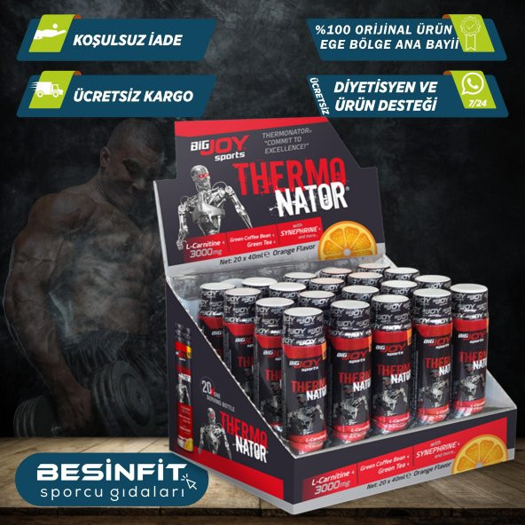 big joy thermonator l-carnitine 3000 mg 20 Ampül Sinefrin içeren özel formül🔥🔥🔥 Karnitin