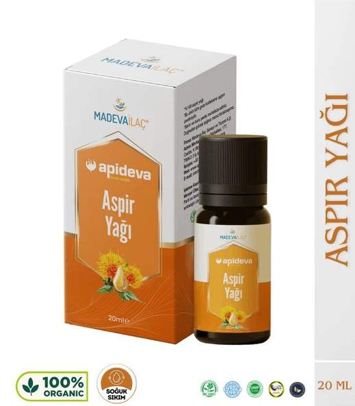 ASPİR YAĞI SOĞUK SIKIM %100 SAF 20ml Apideva ürün görseli 1