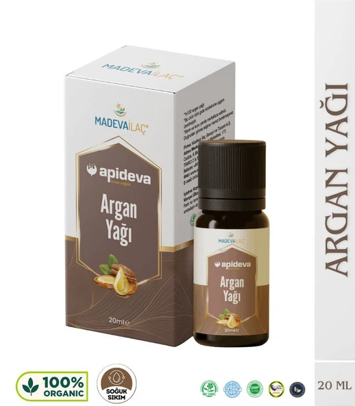 ARGAN YAĞI SOĞUK SIKIM %100 SAF 20ml  Apideva ürün görseli 1