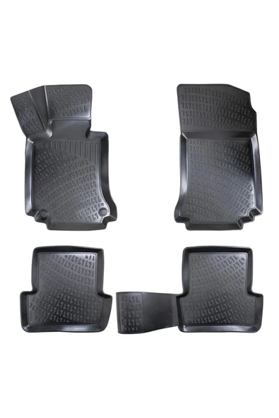 Mercedes ML Serisi W164 1998-2005 3D Siyah Kokusuz Havuzulu Paspas Takımı ürün görseli 1