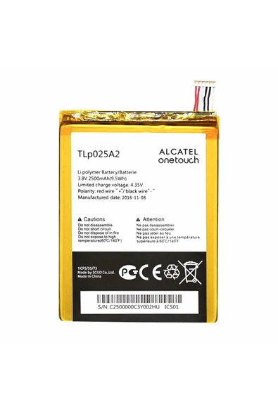 General Mobile Gm Discovery 2 / Alcatel Onetouch Batarya 2500 Mah - Tlp025a2 ürün görseli 1