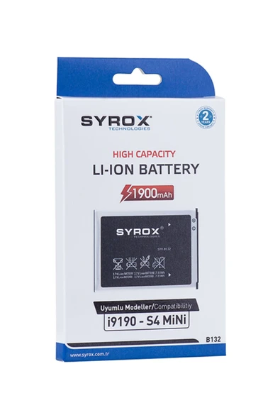 Syrox Samsung Galaxy S4 Mini Batarya (i9190) Pil 1900 Mah Yüksek Kapasiteli Batarya ürün görseli 1