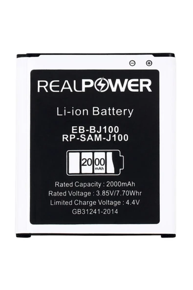 realpower Samsung Galaxy J1 J100 Batarya Pil 2000mah Eb Bj100bbe Rp Sam J100 ürün görseli 1