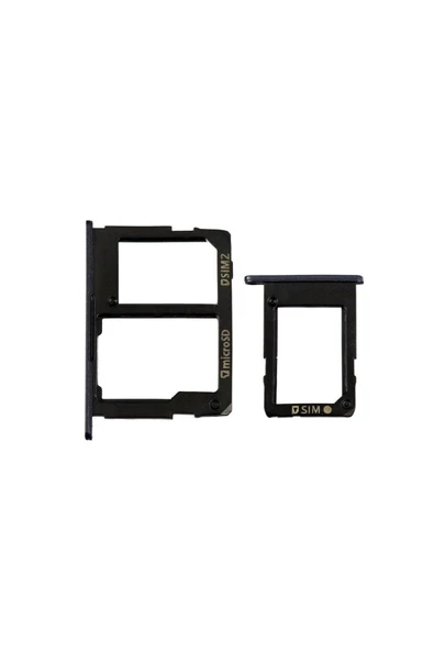 tekyerdenal Samsung Galaxy J7 Prime G610 Uyumlu Sim Kart Tepsisi Siyah Çift ürün görseli 1