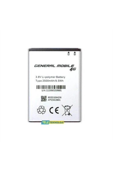 General Mobile Discovery E3-4g Batarya ürün görseli 1