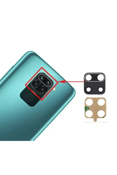 ENALP Xiaomi Redmi Note 9S Uyumlu - Note 9 pro Arka Kamera Camı Lens ürün görseli 1