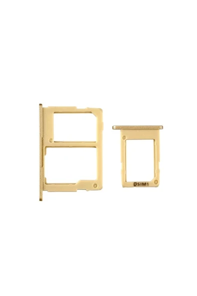 tekyerdenal Gold Çift Samsung Galaxy J7 Prime G610 Uyumlu Sim Kart Tepsisi ürün görseli 1