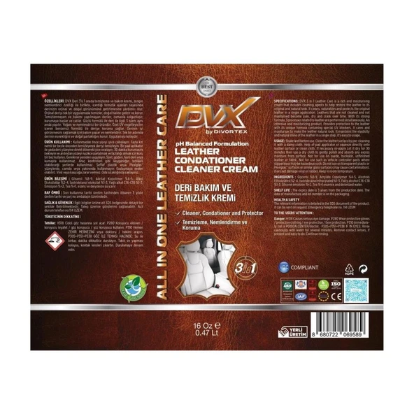 Divortex Deri Temizlik Bakım Onarım Kremi 473 ml - Resim 2