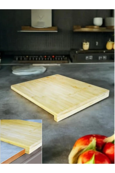 Bambu 40x34 Tezgah Üstü Dikdörtgen Kesme Tahtası 700619 ürün görseli 1