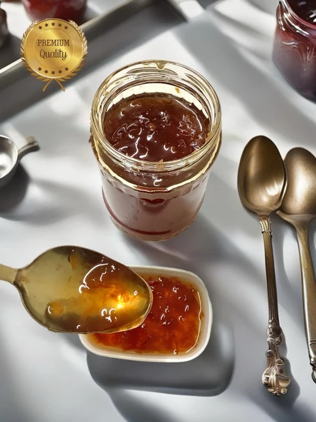 Gül Reçeli Cam Şişe 710 Gram - Resim 6