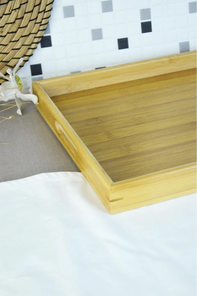Bambu 2'li Dikdörtgen Tepsi 700586 - Resim 3