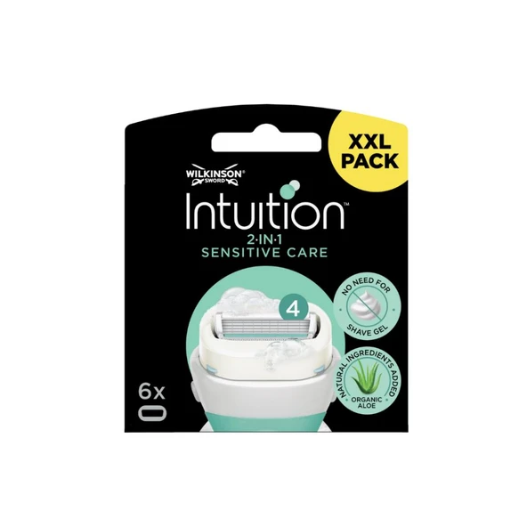 Wilkinson Sword Intuition Sensitive Care Kendinden Sabunlu Kadın Tıraş Bıçağı Kartuşu | XXL 6 Yedek Başlık ürün görseli 1