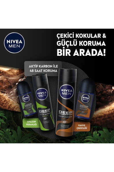NİVEA ROLL-ON DEEP AMAZONİA FOR MEN 50 ML - Resim 6