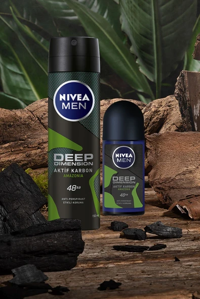 NİVEA ROLL-ON DEEP AMAZONİA FOR MEN 50 ML - Resim 4