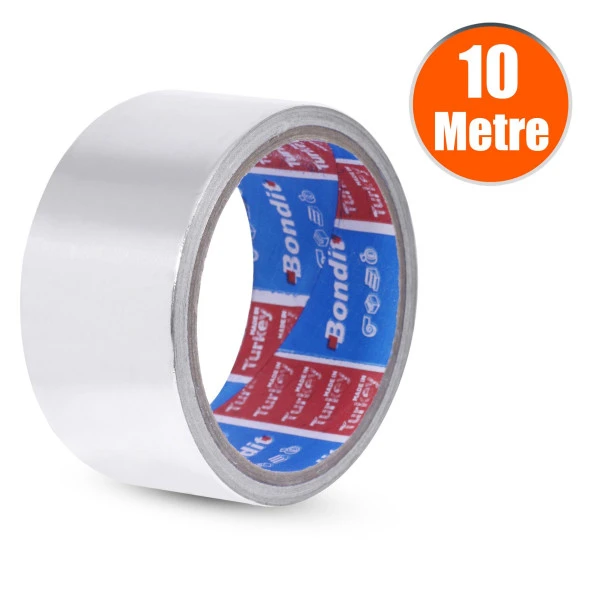 Alüminyum Folyo Bant 45 mm x 10 Metre Yanmaz Soba Borusu Bandı ürün görseli 1