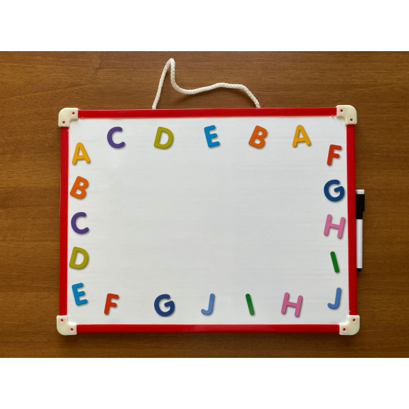 Yazı Tahtası 32x42 cm ve yazı tahtası kalemi çift taraflı yazılabilir ürün görseli 1