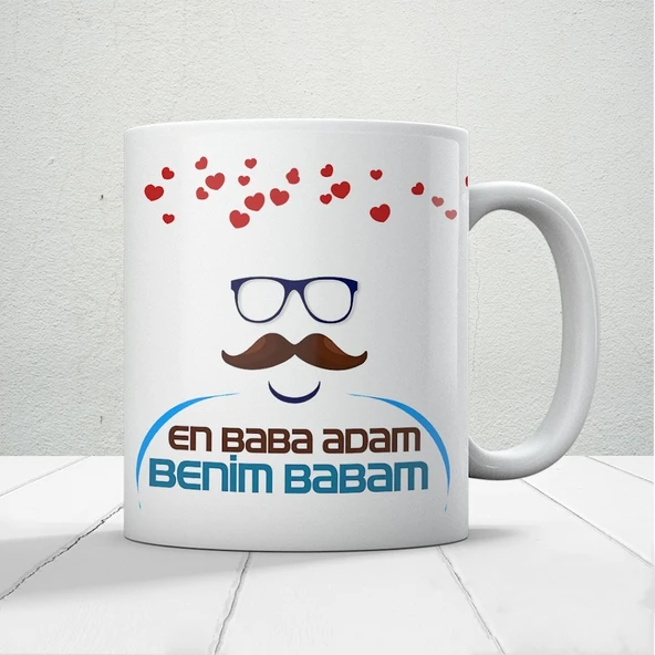 En Baba Adam Benim Babam Baskılı Babalar Günü Kupa Bardak Kahve Kupa Bardak ürün görseli 1