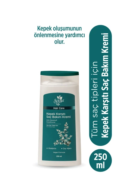 SELESTA LİFE Okaliptüs ve Çay Ağacı Bitki Özlü Kepek Karşıtı Saç Bakım Kremi Tüm Saç Tipleri İçin 250 ml ürün görseli 1