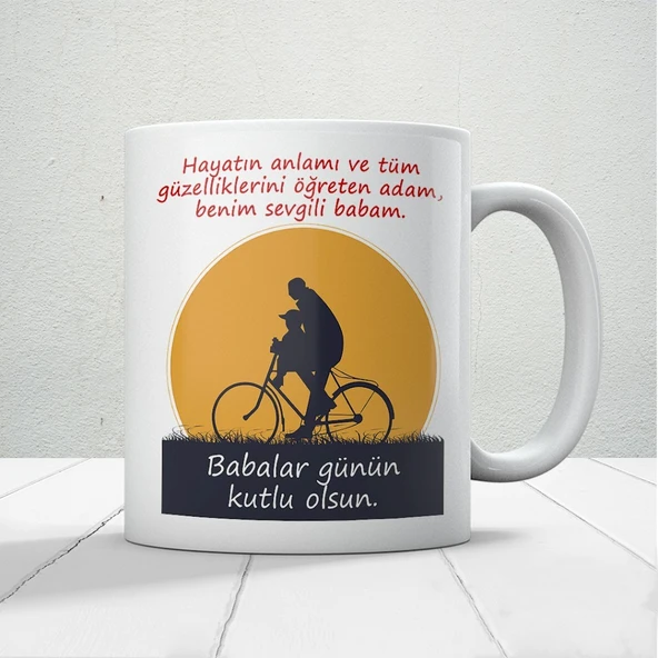 Benim Sevgili Babam Baskılı Babalar Günü Kupa Bardak Kahve Kupa Bardak-2 ürün görseli 1