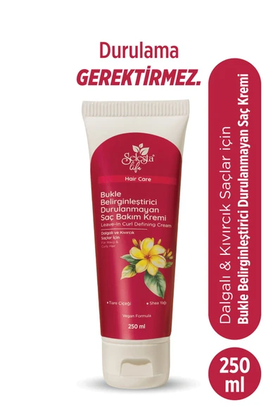 SELESTA LİFE Tiare Çiceği ve Shea Yağı Özlü Bukle Belirginleştirici Durulanmayan Saç Bakım Kremi 250 ml ürün görseli 1