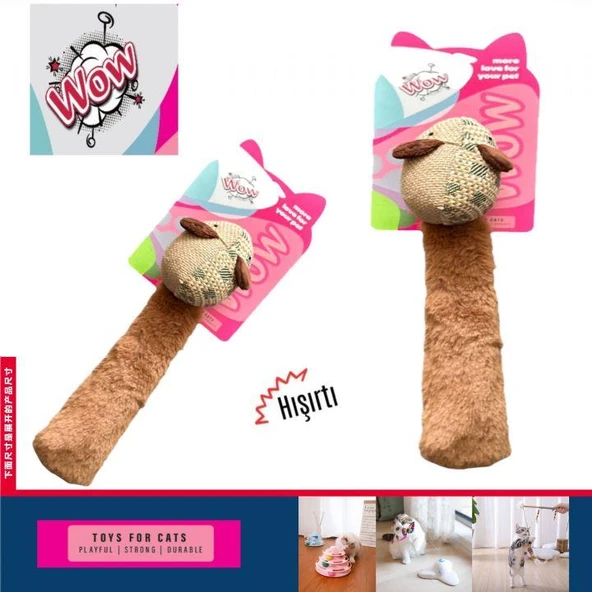 WOW KEDİ OYUNCAK UZUN KUYRUKLU FARE ürün görseli 1
