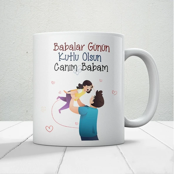 Babalar Günün Kutlu Olsun Canım Babam Baskılı Babalar Günü Kupa Bardak ürün görseli 1