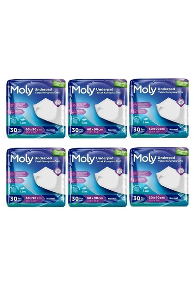 Moly Yatak Koruyucu Örtü 60x90 Cm 30'lu X 6 Adet ürün görseli 1