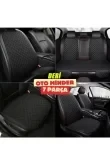 Opel Mokka Koltuk Deri Minderi 7 Parça Ön Ve Arka Oturak Sırt Dayama Minder siyah-siyah ürün görseli 1