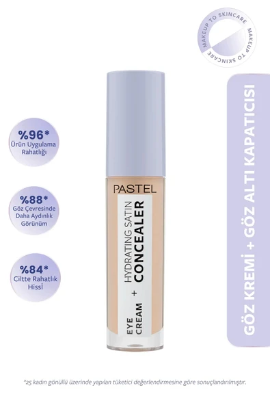 Pastel Eye Cream Hydrating Satin Concealer - Göz Kremi Göz Altı Kapatıcısı 62 Ivory ürün görseli 1