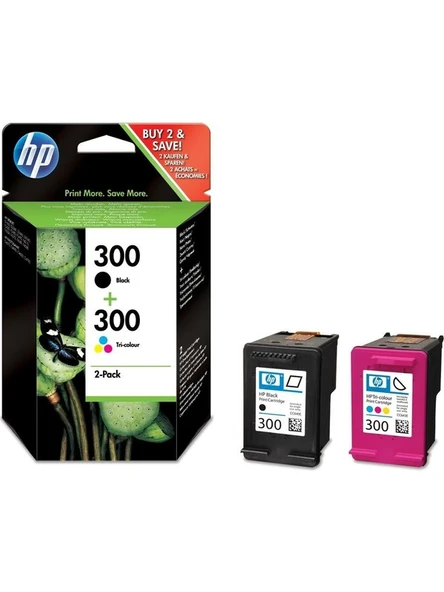 Hp Cn637E Ink Cartridge 300 Siyah Ve Renkli Set ürün görseli 1