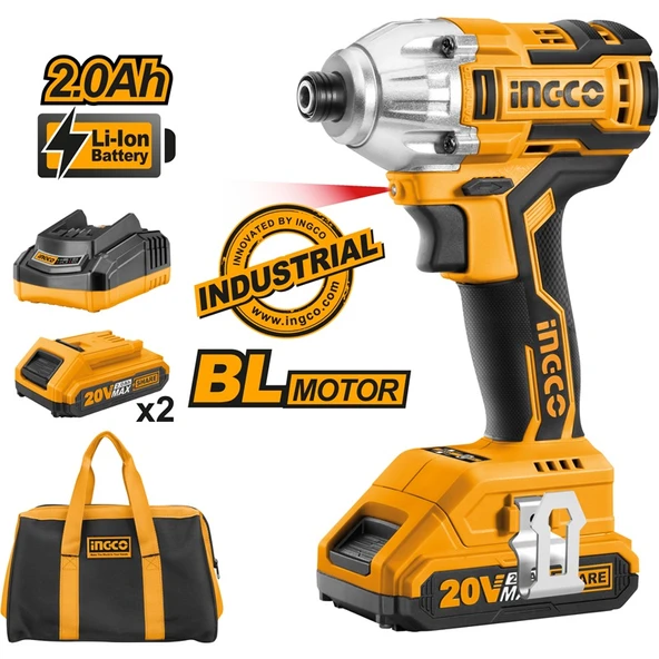 İngco Cırlı2002 Li-ion Akülü Vidalama 1/4" 20v 2.0ah ürün görseli 1