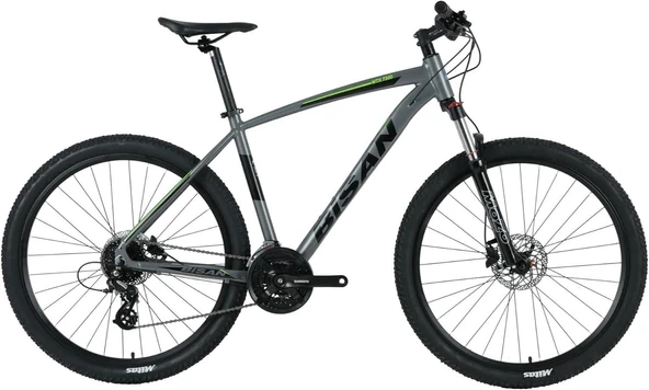 Bisan MTX7300 26 Jant 24 Vites 48CM Erkek Dağ Bisikleti Gri - Yeşil ürün görseli 1
