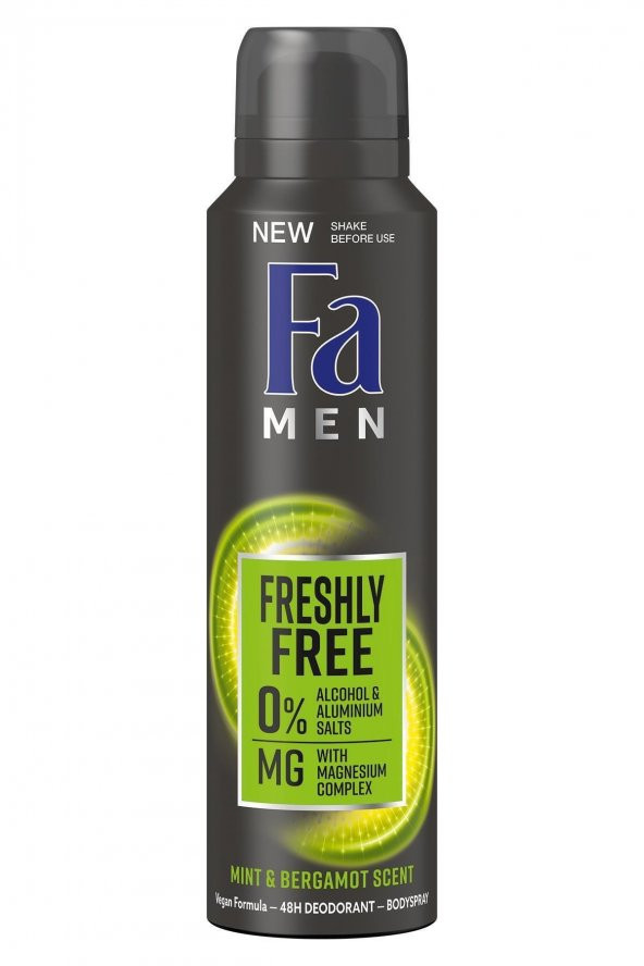Fa Men Deodorant Freshly Free 150ml Mınt & Bergamot ürün görseli 1