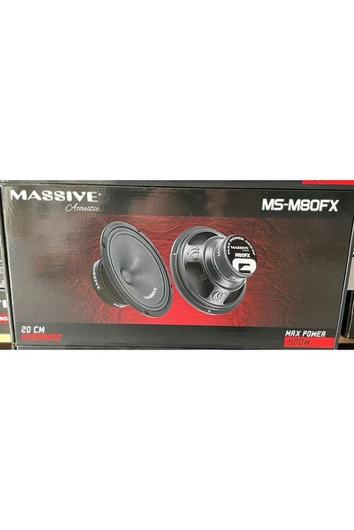 Massıve MS-M80FX Oto Midrange 20CM 400 Watt (150 Rms) 2 Adet ürün görseli 1