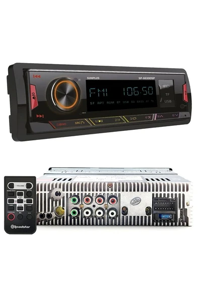 Sunplus Sp-6630 Dsp Oto Teyp 4x60 Watt Bluetooth Mobil Aplikasyon 2xusb Sd Fm Aux ürün görseli 1