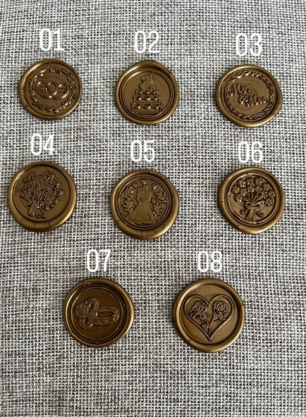 El Yapımı Gold Mum Mühür Modelleri 25 Adet ürün görseli 1